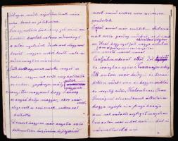 1914 Visszaemlékezések orosz hadifogságból 70 kézzel írt oldal jegyzetfüzetben