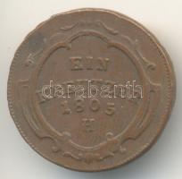 Ausztria / Vorderösterreich 1805H 1Kr Cu Günzburg T:2-,3 Austria / Further Austria 1805H 1 Kreuzer Cu Günzburg C:VF,F