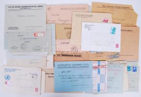 cca 1910-1940 41 darab különböző állami intézmények által nyomtatott és reklámos céges boríték