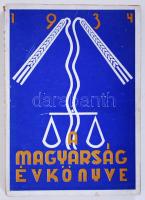 1934 A magyarság évkönyve az 1936-ik esztendőre a magyarság olvasóinak, Magyarság Lapkiadó Rt., számos korabeli illusztrációval, hirdetéssel,  kiadói papírkötésben, jó állapotban