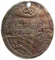 Habsburg Birodalom 1686. Ovális Bronzmedál Buda elfoglalásának és visszavételének emlékére. Peter Se...