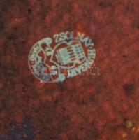 "Magyarország-Ausztria Bélyegkiállítás Budapest 1984", Zsolnay eozinmázas kerámia plakett ...