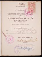 1934 Királyi Magyar Automobil Club: Nemzetközi vezetői engedély / International driving licence