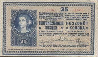 1919. 25K "3115" hullámos hátlappal T:III