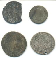 4db különféle Ag krajcár T:3,4 4 different Ag Kreuzers C:F,G