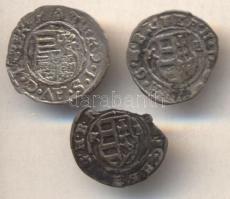 3db középkori Ag Denár T:2-,3