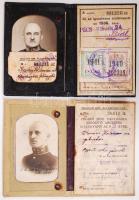 1925, 1936 MÁV igazolójegy pénzügyi biztos részére / Railroad iD-s