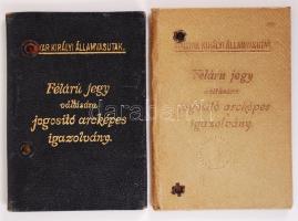 1925, 1936 MÁV igazolójegy pénzügyi biztos részére / Railroad iD-s