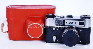 Fed 5 fényképezőgép Industar-61 L/D f2,8/55 objektívvel, eredeti tokjában /  Photo camera in original case
