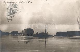 Törökbecse Tisza river with steam ship, photo