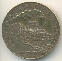 Bognár György (1944-) 1996. "Magyar Vasút - 150 Éve Európában, PEST-BUDA" Br emlékérem (2x) T:1