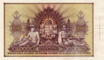 1943 100P "Szálasi" T:I jobb ívszéles illesztőkeretes példány! RRR!!!