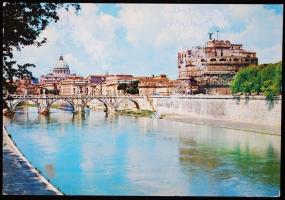 1974 Körmöczy Zsuzsa teniszező aláírása Rómából küldött képeslapon