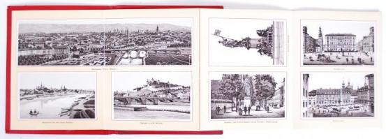 cca 1900 Würzburg 12 lapos litho leporello-füzet