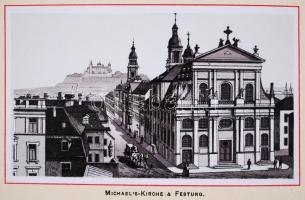 cca 1900 Würzburg 12 lapos litho leporello-füzet