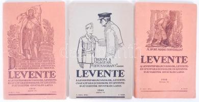 1944 Levente a leventeparancsnokok, ... ifjúvezetők hivatalos lapja. január, február és június