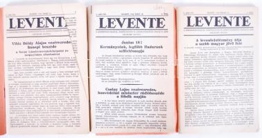 1944 Levente a leventeparancsnokok, ... ifjúvezetők hivatalos lapja. január, február és június