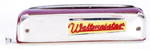 Vermona Weltmeister 12-lyukú kromatikus szájharmonika eredeti dobozában / 
Harmonica in original box