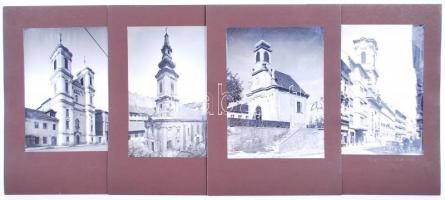 1947-1956 Horler Pogány: Budapest műemlékei II. c. könyvükhőz készített eredeti fotófelvételek. 21 t...