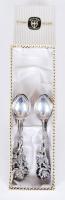 Solingen Justinus ezüstözött alpakka mokkás kanál készlet, jelzett, eredeti dobozában