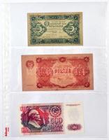 Vegyes orosz bankjegy gyűjtemény 1898-1961 közötti időszakból, 93db kizárólag klf bankjeggyel, szibé...