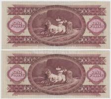 1980. 100Ft (2x) egymás utáni sorszámmal T:I
