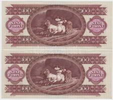 1989. 100Ft (2x) egymás utáni sorszámmal T:I