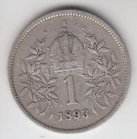 Ausztria 1893. 1K Ag T:2-
Austria 1893. 1 Corona Ag C:VF