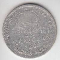 1868KB 20Kr Ag "Magyar Királyi Váltó Pénz" T:3