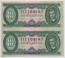 1962. 10Ft (4x) egymás utáni sorszámmal T:I