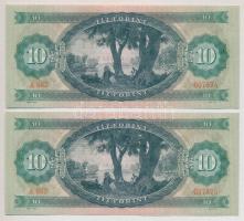 1969. 10Ft (4x) egymás utáni sorszámmal T:I