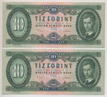 1969. 10Ft (4x) egymás utáni sorszámmal T:I