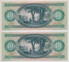 1969. 10Ft (4x) egymás utáni sorszámmal T:I