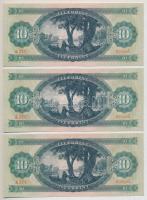 1969. 10Ft (6x) egymás utáni sorszámmal T:I(egyiken apró folt hátlapon)