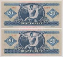 1969. 20Ft (2x) papírránccal T:I