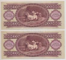 1968. 100Ft (2x) egymás utáni sorszámmal T:II