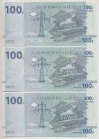 Kongói Demokratikus Köztársaság 2000. 100Fr (3x) egymás utáni sorszámmal T:I
Congo Democratic Republ...