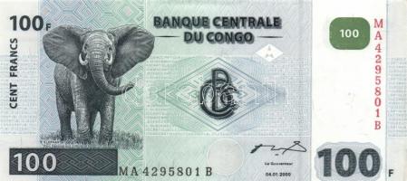 Kongói Demokratikus Köztársaság 2000. 100Fr (3x) egymás utáni sorszámmal T:I,I-
Congo Democratic Rep...