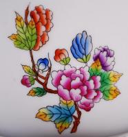 Herendi Viktória mintás kaspó, jelzett, hibátlan, m.9,5 cm, d:11 cm/ Herend porcelain pot with aries...