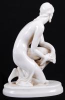 Merengő akt, porcelán figura / 
Contemplating nude, porcelain figure, 23x14x9cm