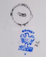 Fésülködő akt, kézzel festett, jelzett Aquincumi porcelán figura / 
Nude combing her hair, hand pain...