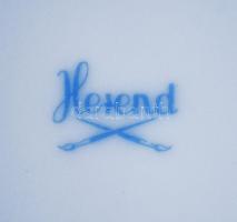 Herendi virágos dobozka, kézzel festett, jelzett, hibátlan, 10×8×4 cm/ Herend porcelain box