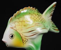 Halak, 3db kézzel festett, jelzett figura / 
Fishes, hand painted figure