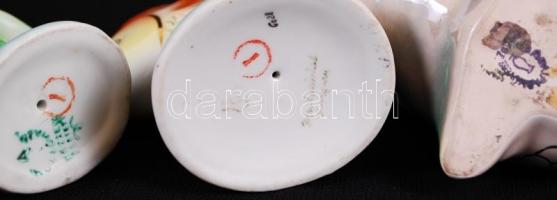 Halak, 3db kézzel festett, jelzett figura / 
Fishes, hand painted figure