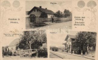 Pivnica, Pincéd with Hochwald&#039;s shop and railway station, Art Nouveau