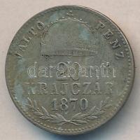 1870KB 20Kr "Váltó Pénz" Ag T:3