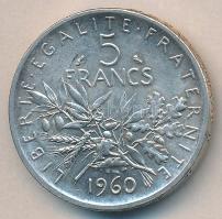 Franciaország 1960. 5Fr Ag T:2 
France 1960. 5 Francs Ag C:XF