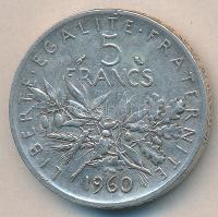 Franciaország 1960. 5Fr Ag T:2 
France 1960. 5 Francs Ag C:XF