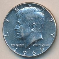 Amerikai Egyesült Államok 1969D. 1/2$ Ag "Kennedy" T:1- USA 1969D. 1/2 Dollar Ag "Kennedy" C:AU