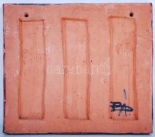 Borsódy Ágnes (1936): A tücsök és a hangya. Kerámia falidísz, jelzett, 21x24cm